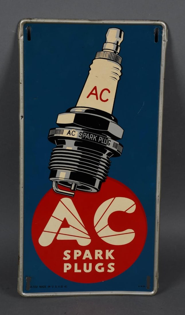 AC Spark Plugs w/Image Metal Sign (TAC) (1 of 3)