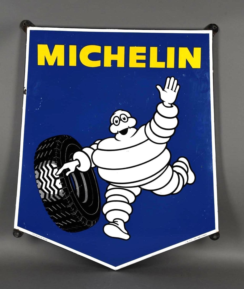 Michelin w/Bibendum & Tire Porcelain Sign (TAC) (1 of 5)