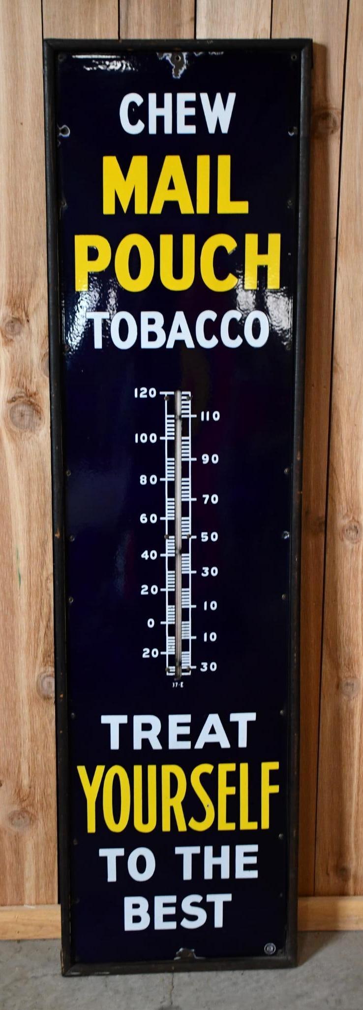 Chew Mail Pouch Tobacco Large Porcelain Thermometer (TAC) (1 of 5)