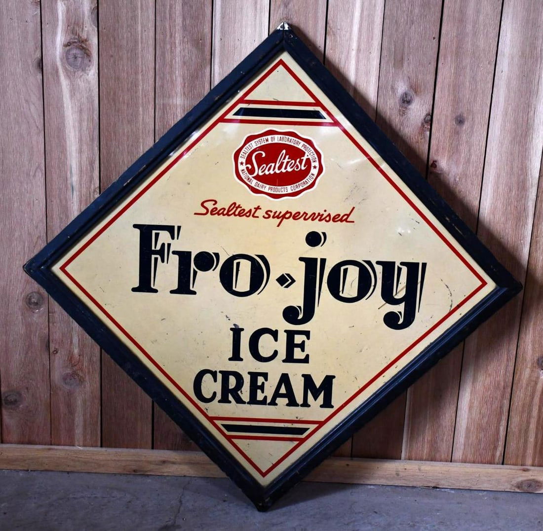 Fro-Joy Ice Cream Metal Sign (TAC) (1 of 4)