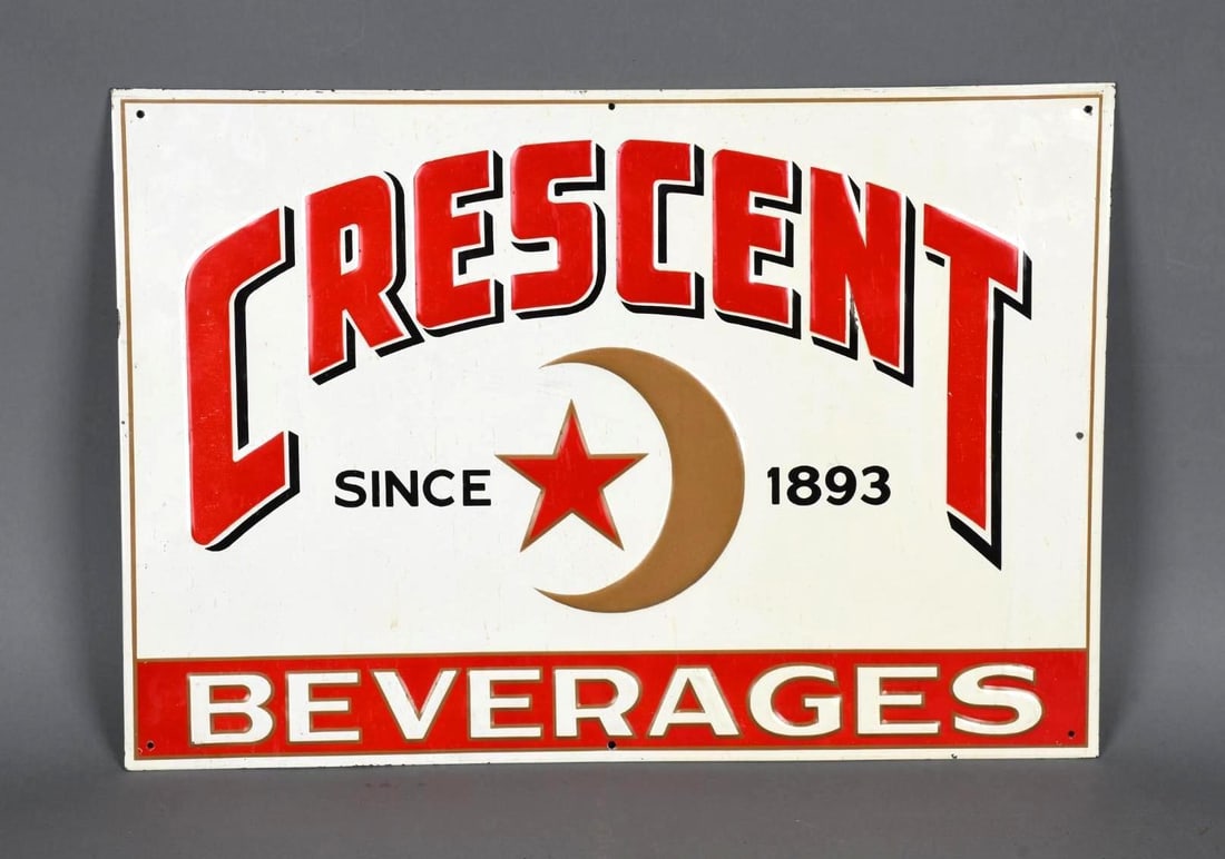 Crescent Beverages w/Logo Metal Sign (TAC) (1 of 3)