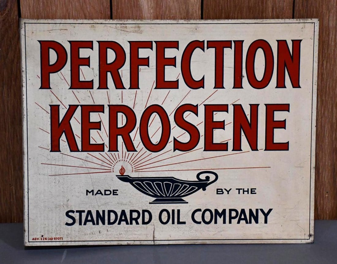 Perfection Kerosene Standard Oil Metal Flange Sign (TAC) (1 of 3)