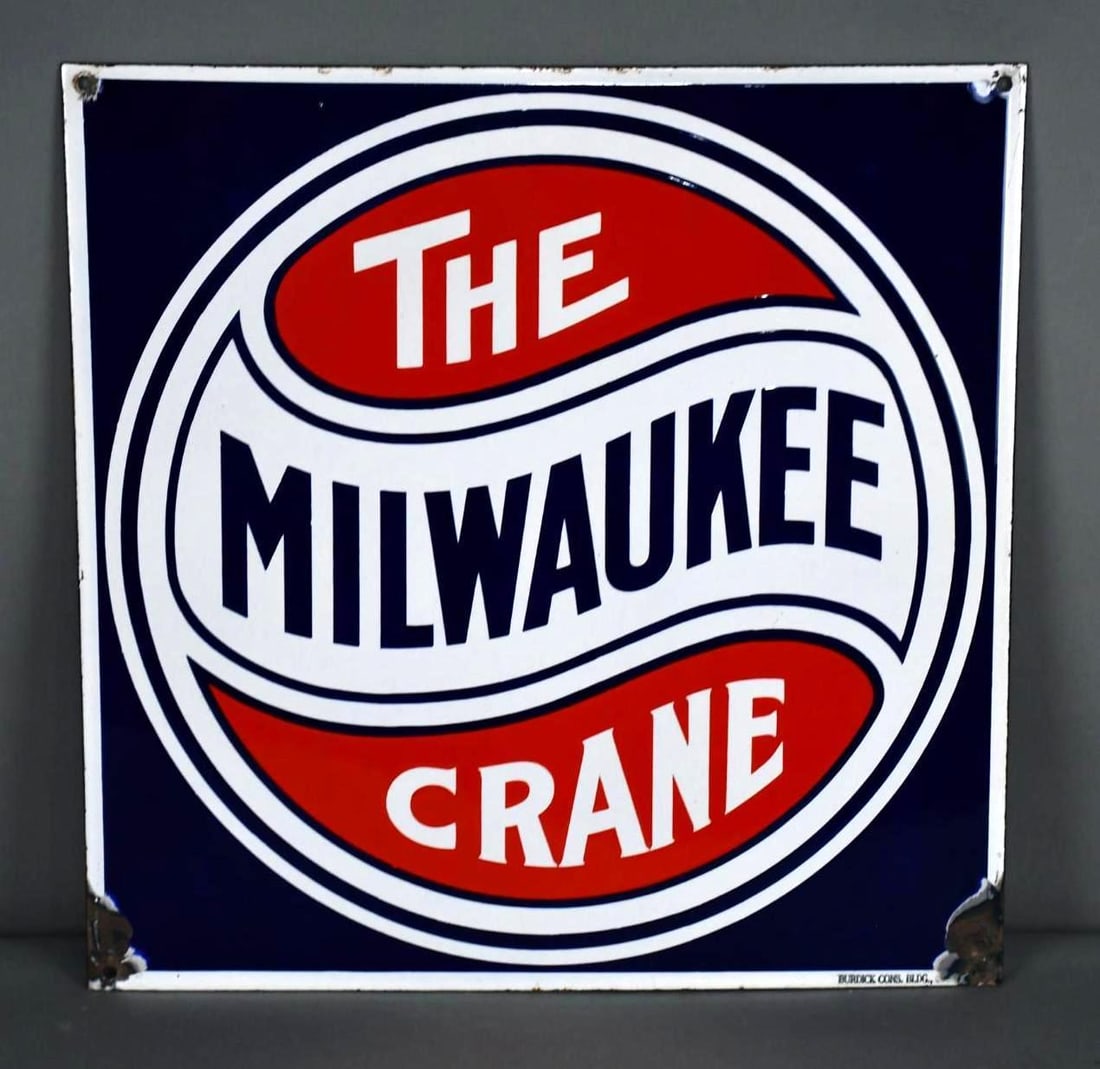 The Milwaukee Crane Porcelain Sign (TAC) (1 of 5)