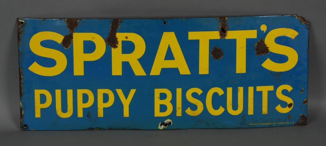 Spratt's Puppy Biscuits Porcelain Sign (1 of 3)