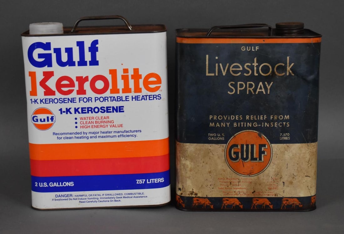 Gulf Livestock & Kerolite Two-Gallon Metal Cans (1 of 4)