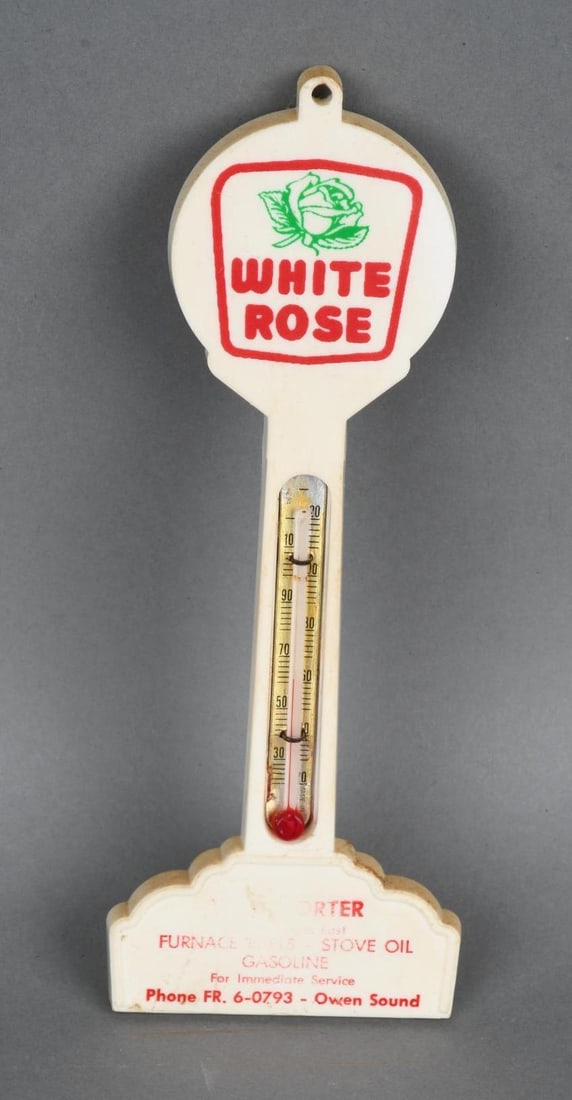 White Rose w/Logo Plastic Pole Thermometer (TAC) (1 of 3)
