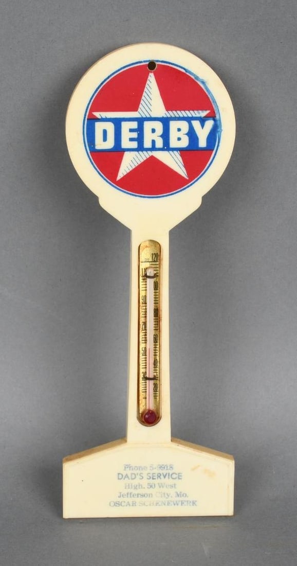 Derby w/Star Logo Plastic Pole Thermometer (TAC) (1 of 4)