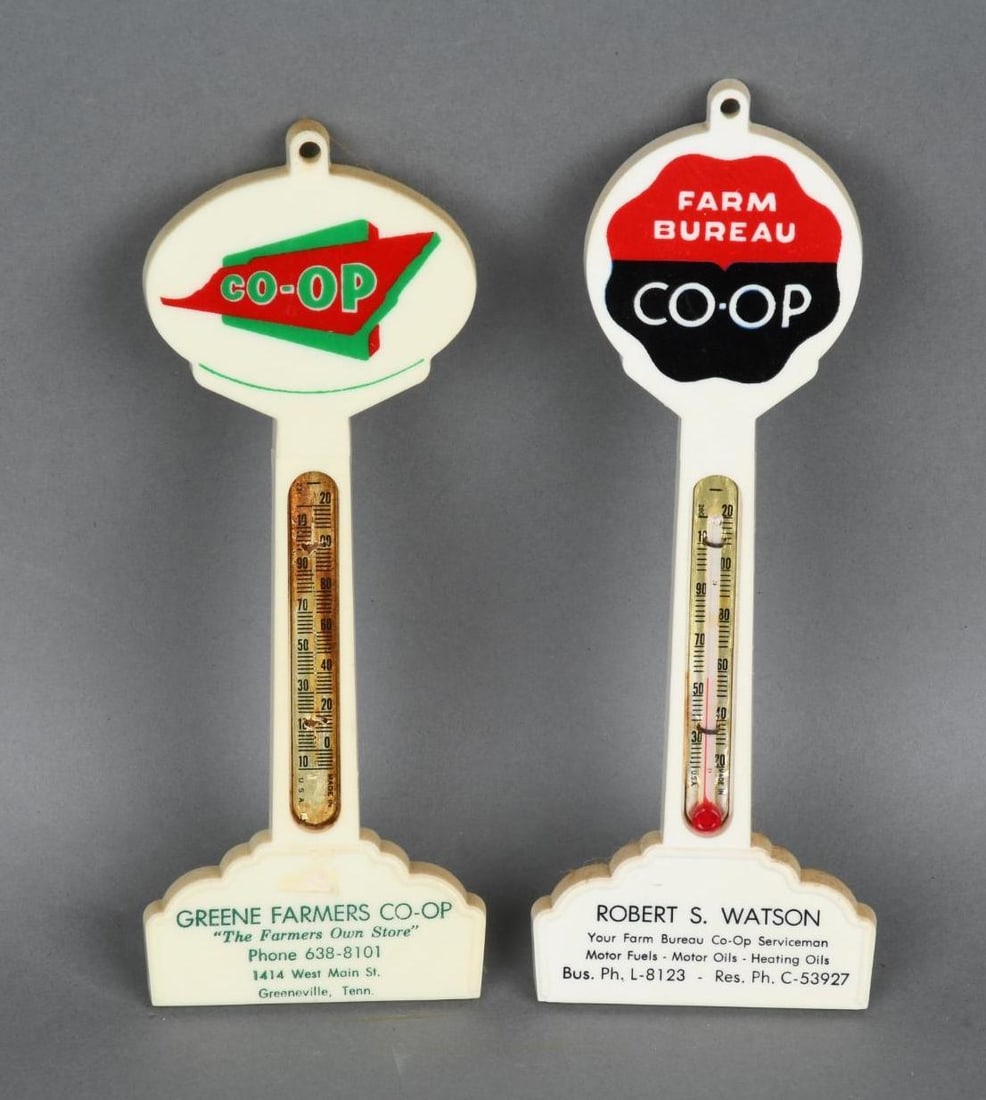 2-Different COOP Plastic Pole Thermometers (1 of 3)