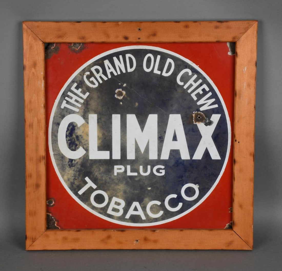 Climax Plug Tobacco Porcelain Sign (1 of 3)
