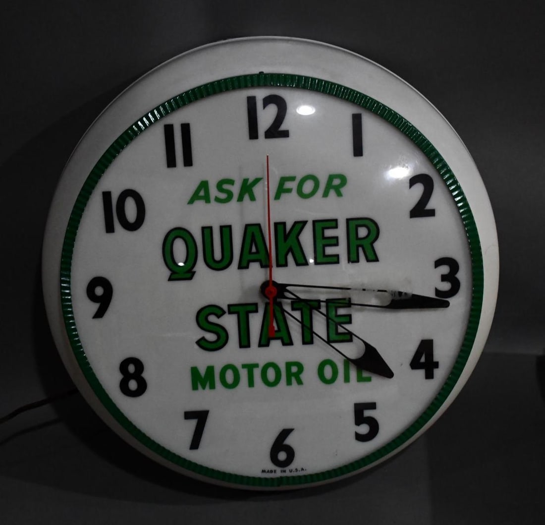 Ask for Quaker State Motor Oil Lighted Clock (1 of 4)