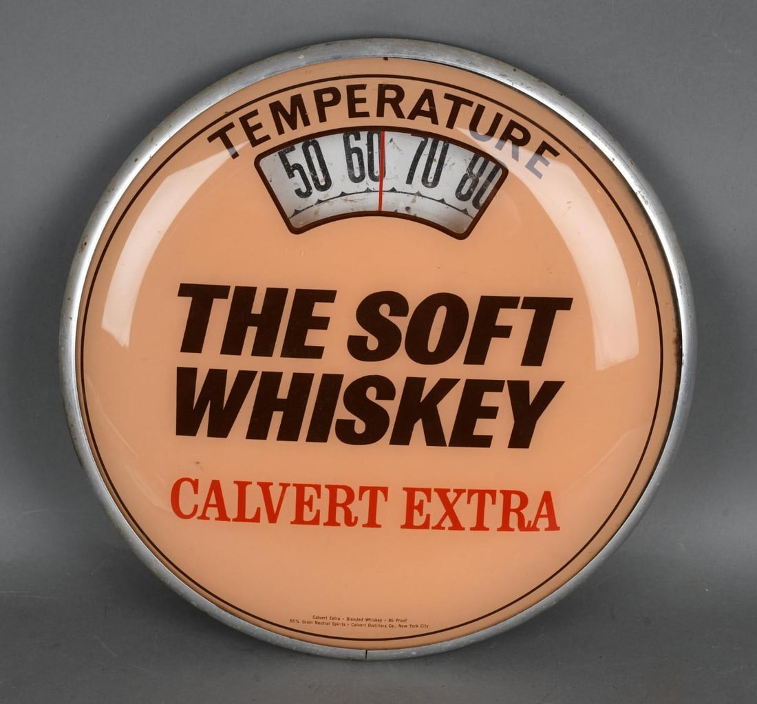 Calvert Extra "The Soft Whiskey" Scale Style Thermometer (1 of 3)