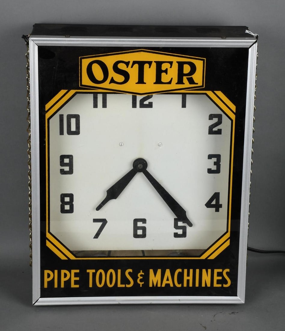 Oster Pipe Tools & Machines Lighted Clock (1 of 3)