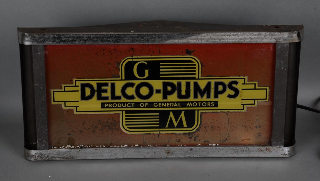 Delco-Pumps "Product of General Motors" Lighted Sign (1 of 3)