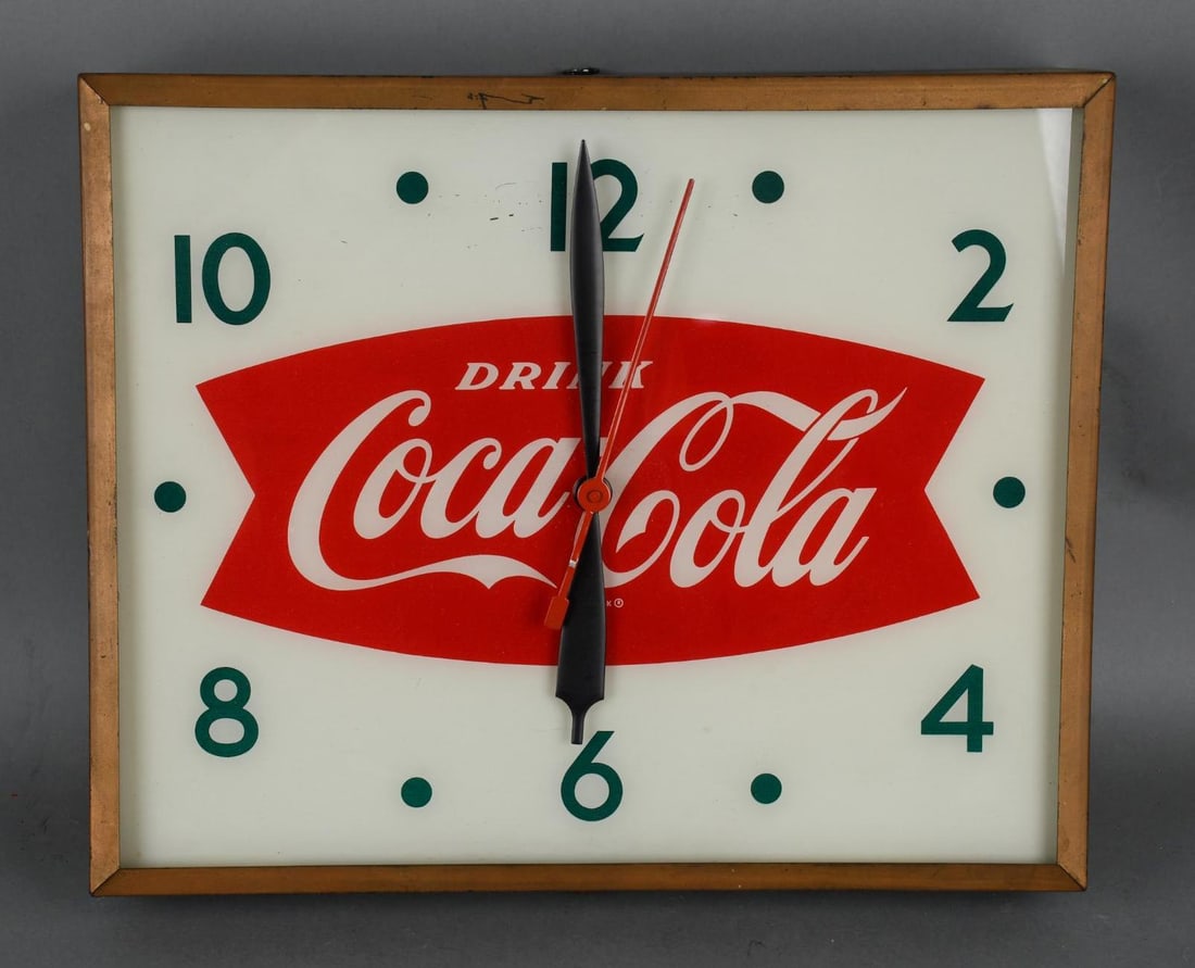 Drink Coca-Cola Fishtail Lighted Clock (1 of 3)