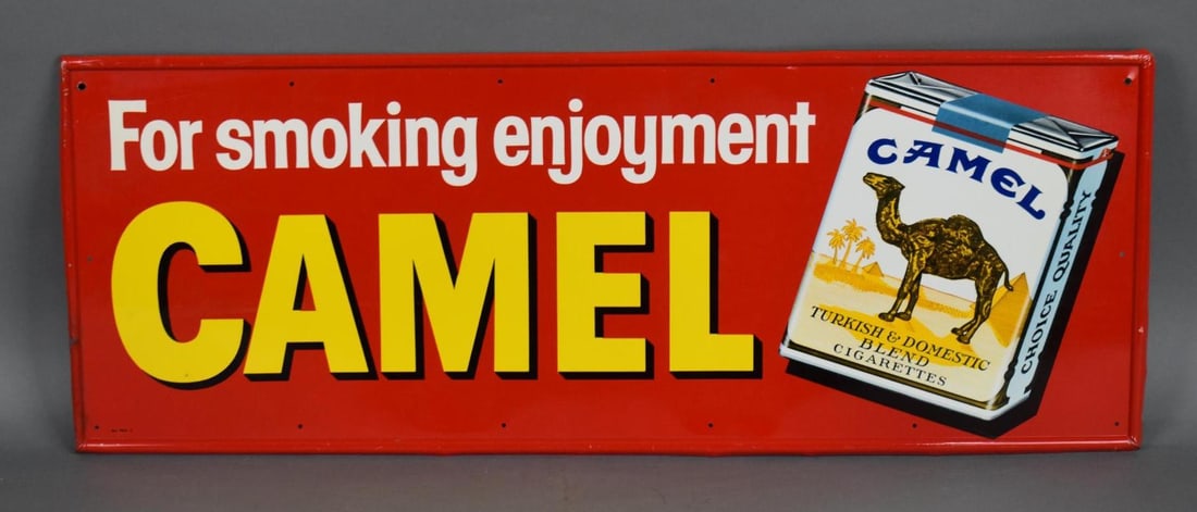 Camel Cigarettes "For Smoking Enjoyment" Metal Sign (1 of 3)