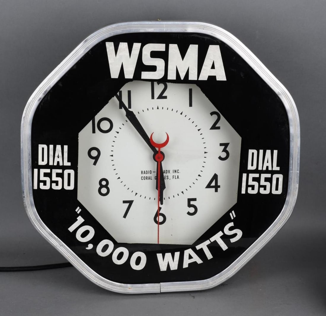 WSMA "10,000 Watts" Dial 1550 Octagon Neon Clock (1 of 4)