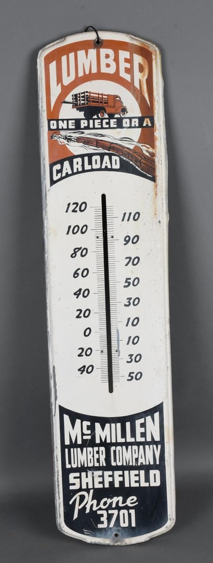 Lumber "One Piece or a Carload" Metal Thermometer (1 of 3)