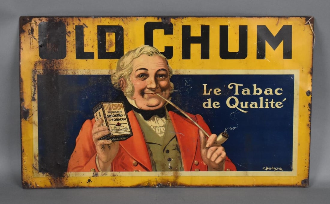 Old Chum Smoking Tobacco Metal Sign