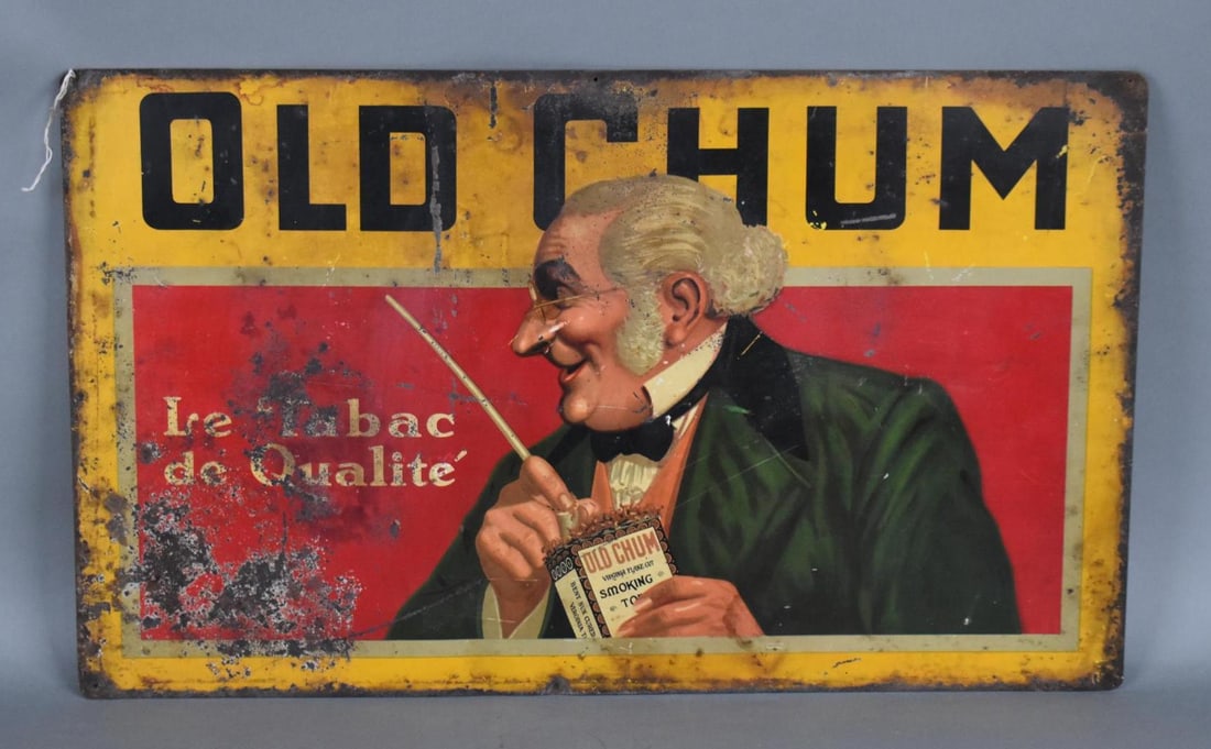 Old Chum Smoking Tobacco Metal Sign (1 of 3)