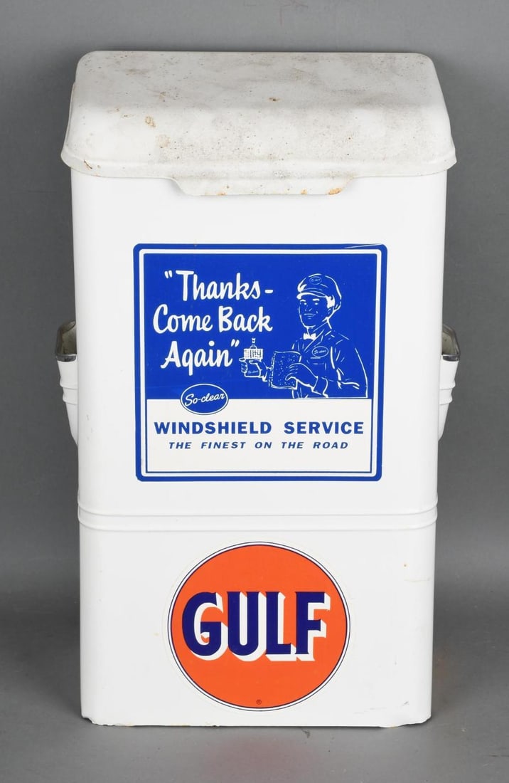 So-Clear "Windshield Service" Metal Towel Box Restored in Gulf (1 of 4)