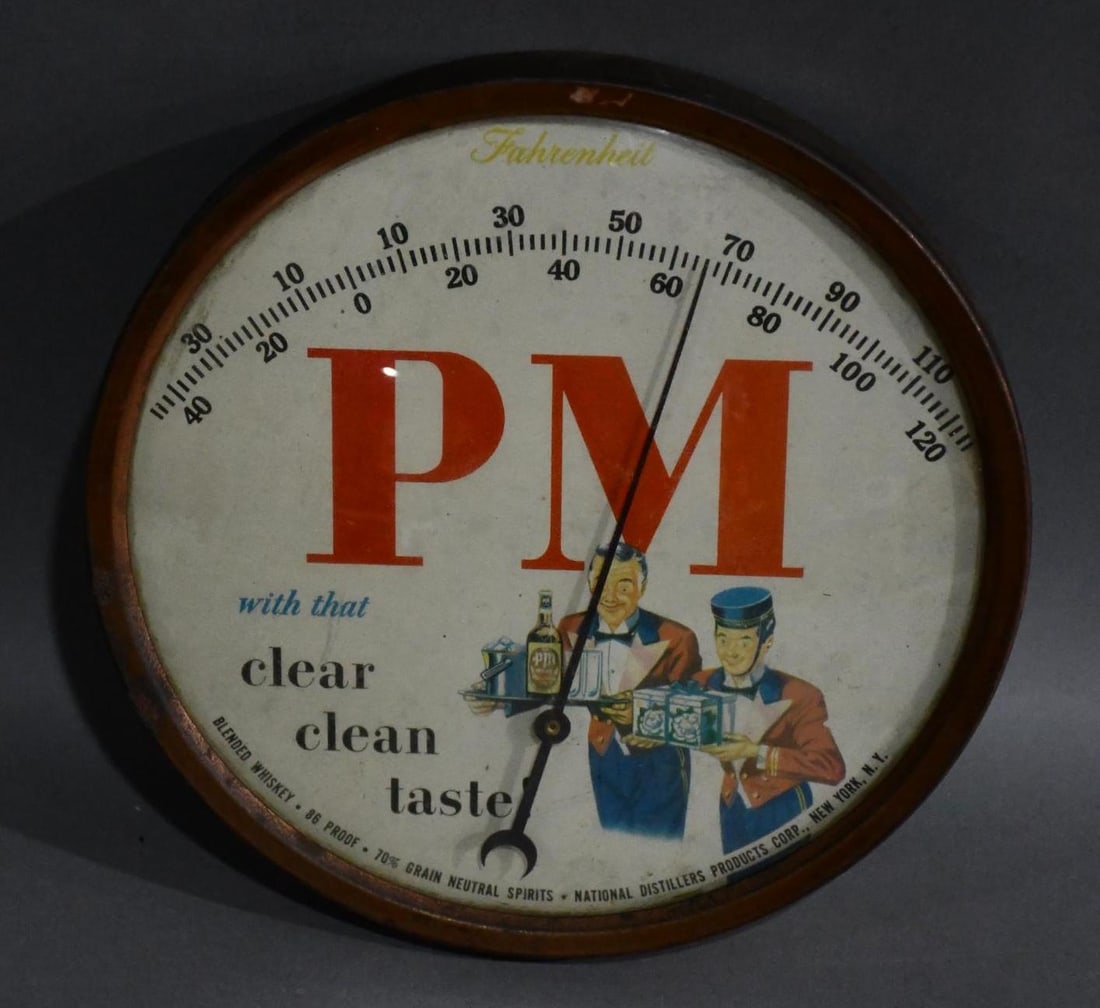 PM Blended Whiskey Metal & Glass Thermometer (1 of 3)