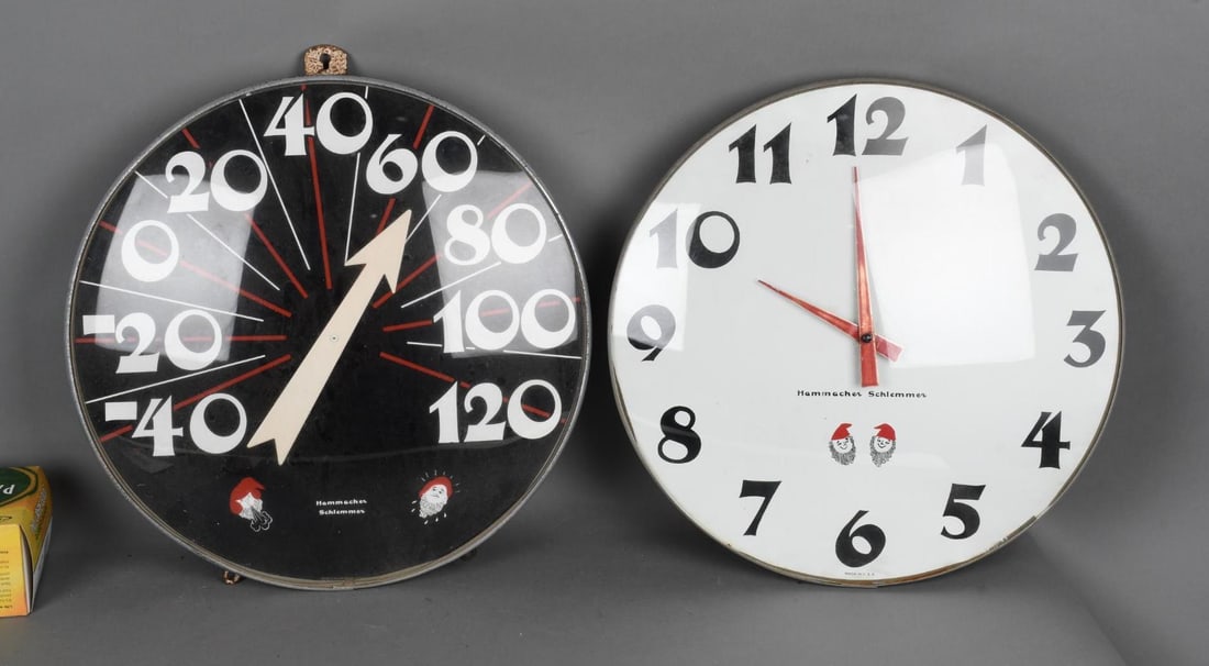 2-Different Hammacher Schlemmer Round Thermometer (1 of 4)