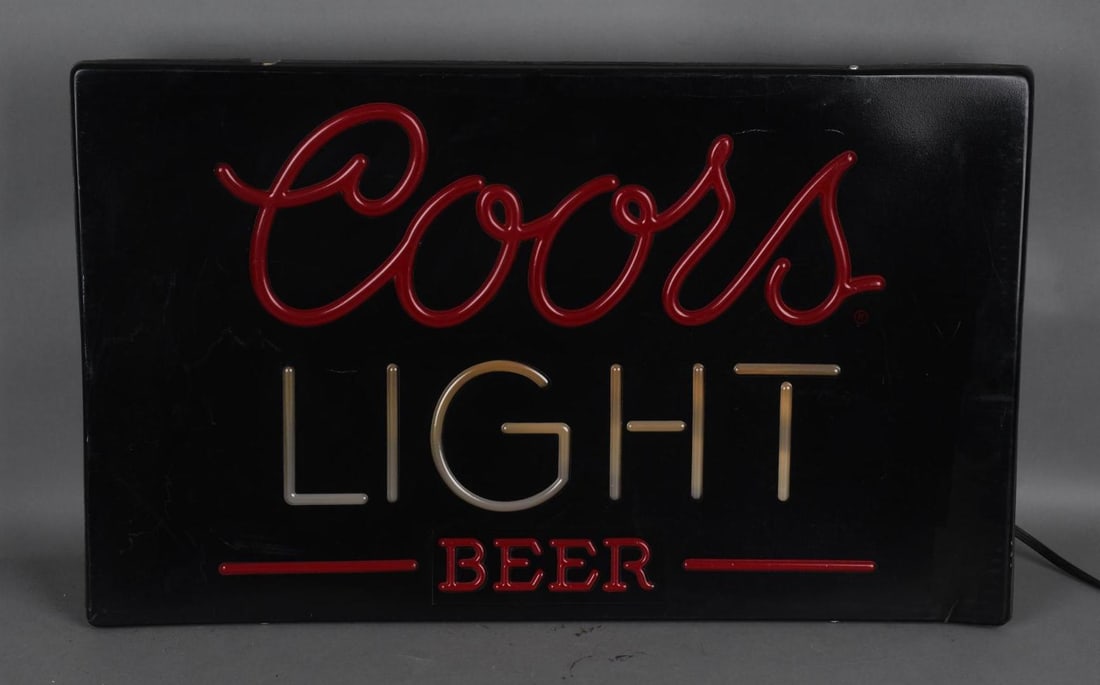 Coor's Light Beer Plastic Lighted Sign (1 of 4)