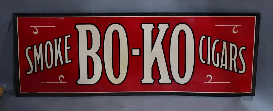 Smoke BO-KO Cigars Cardboard Sign (TAC) (1 of 4)