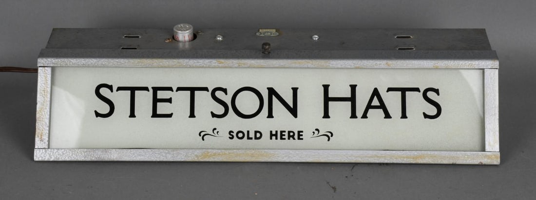 Stetson Hats Sold Here Lighted Sign (1 of 4)