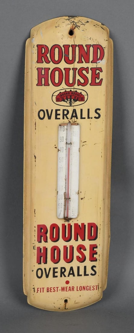 Round House Overalls Metal Thermomter (1 of 3)