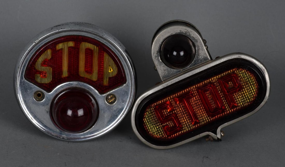 2-Different Auto Rear Stop Lights: 5"x5"x4", both in good condition