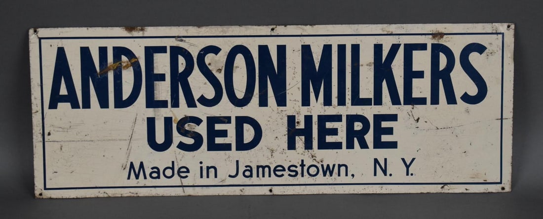 Anderson Milkers Used Here Metal Sign (1 of 2)