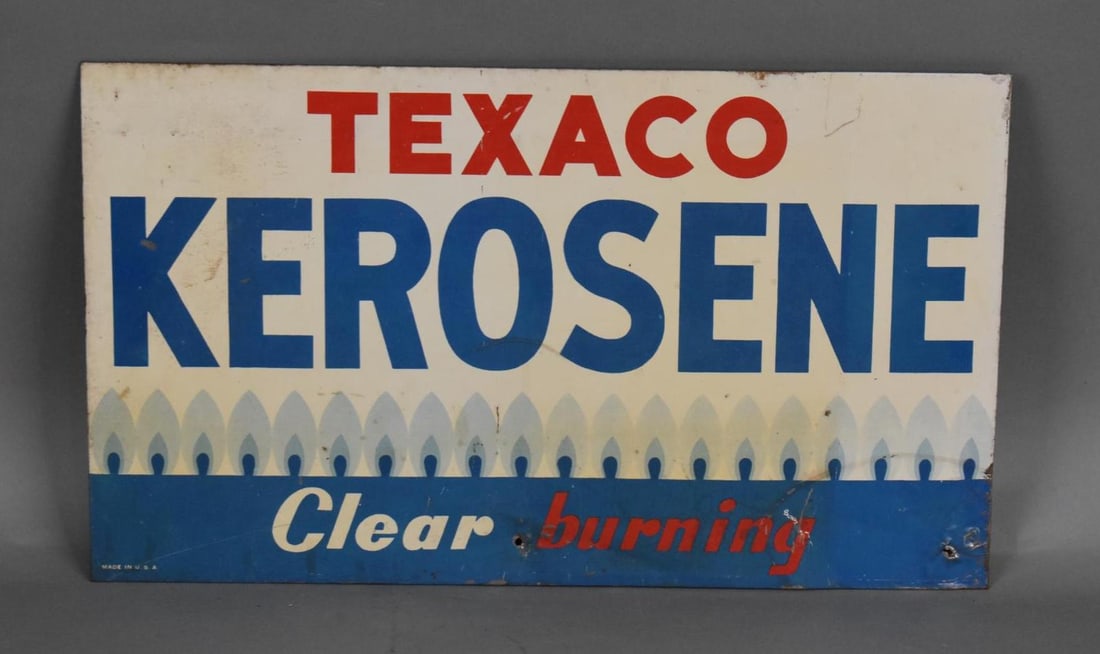Texaco Kerosene Clear Burning Metal Sign (1 of 3)