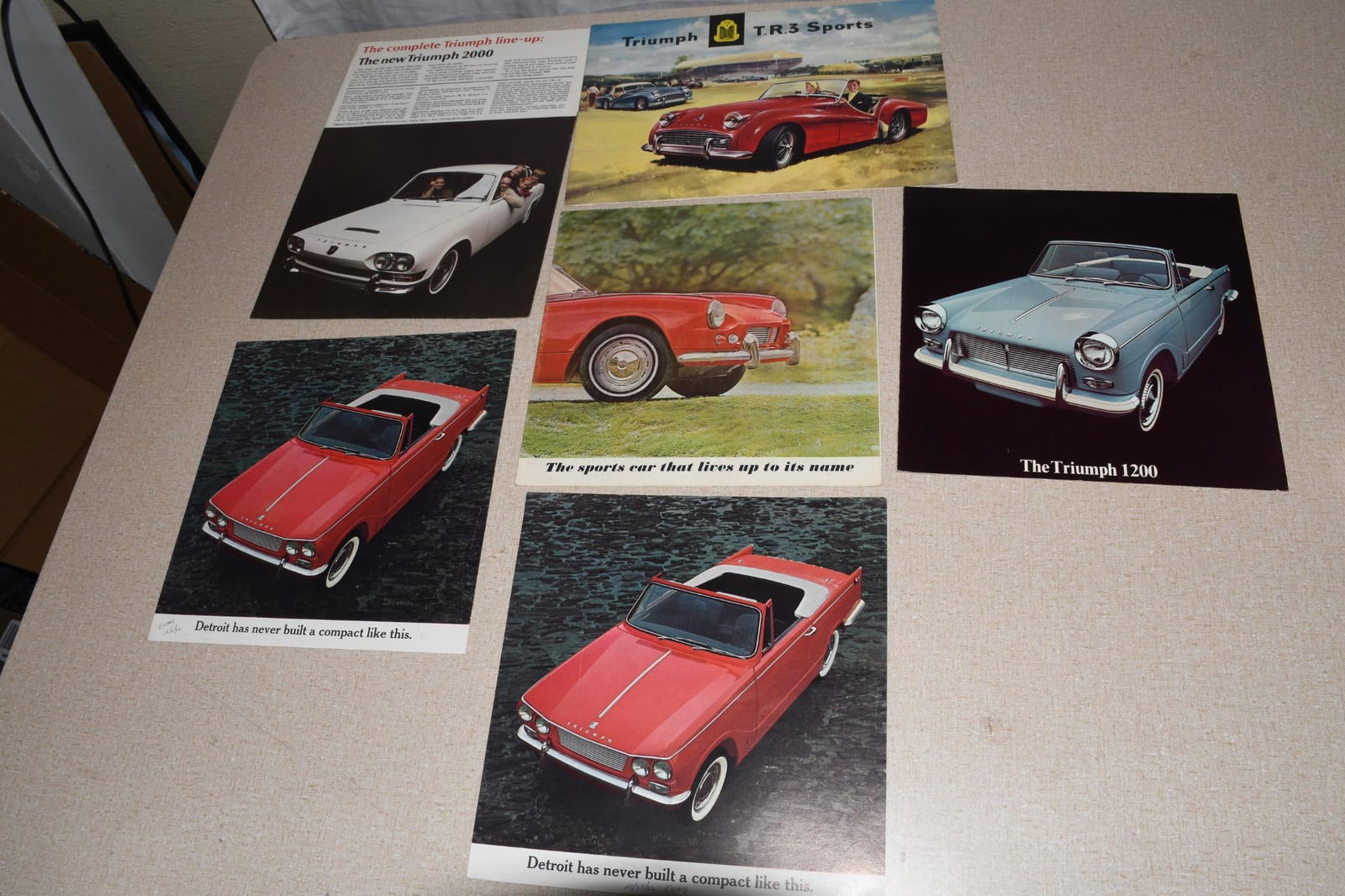 Lot of 6 Triumph Brochures - 1 (1959) 1 (1962-1963) 2 (1963) 1 (1965-1966) 1 (1966) (1 of 5)