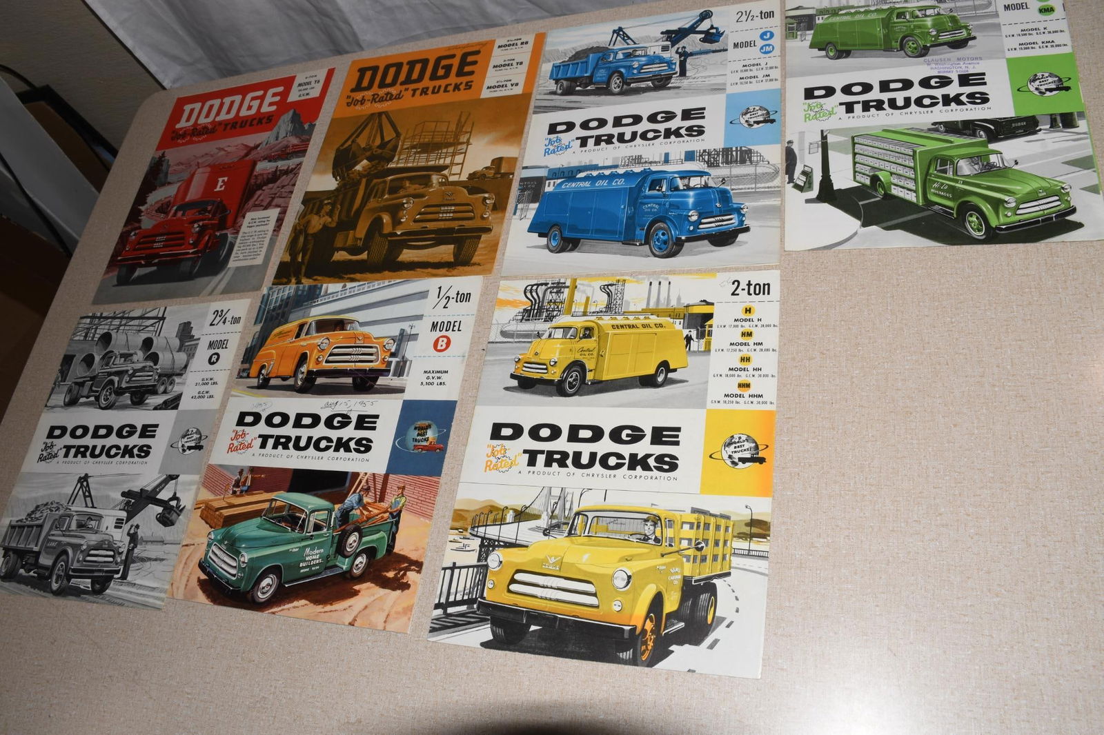 Lot of 7 Dodge Brochures - 2 (1954) 5 (1955) (1 of 5)