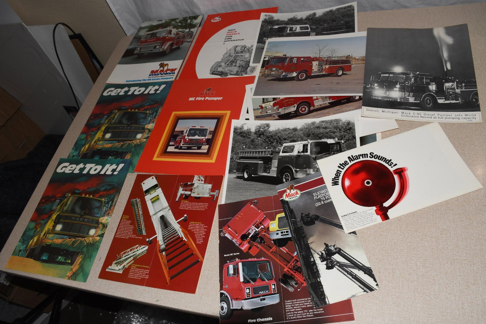 Mack Fire Truck(1964)(1965)(1965-1969) (1968-1971) 3 (1971)(1977) (1978) (1979) (1981)(1982)(1983): 11"x8.5" some light wear