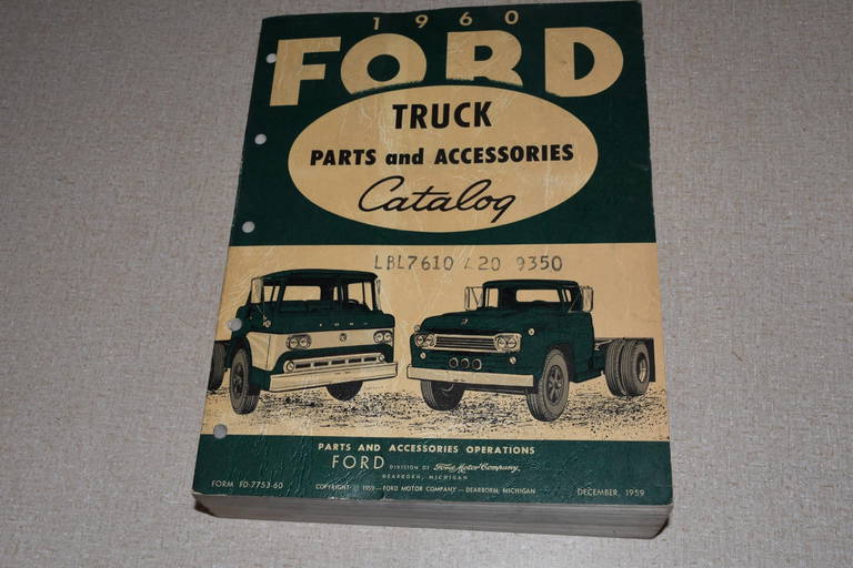 1960 Ford Truck Parts And Accessories Catalog Book Pickup Heavy Duty