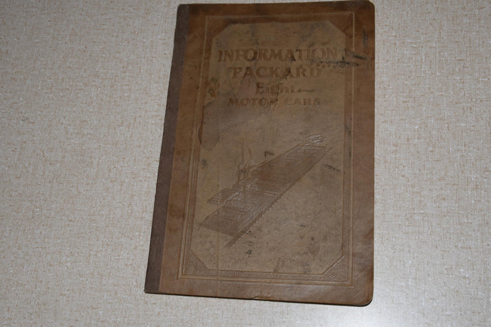1927 Packard Eight 336-343 Owners Information Manual: 9"x6", the manual cover has wear and soiling, inside is good.