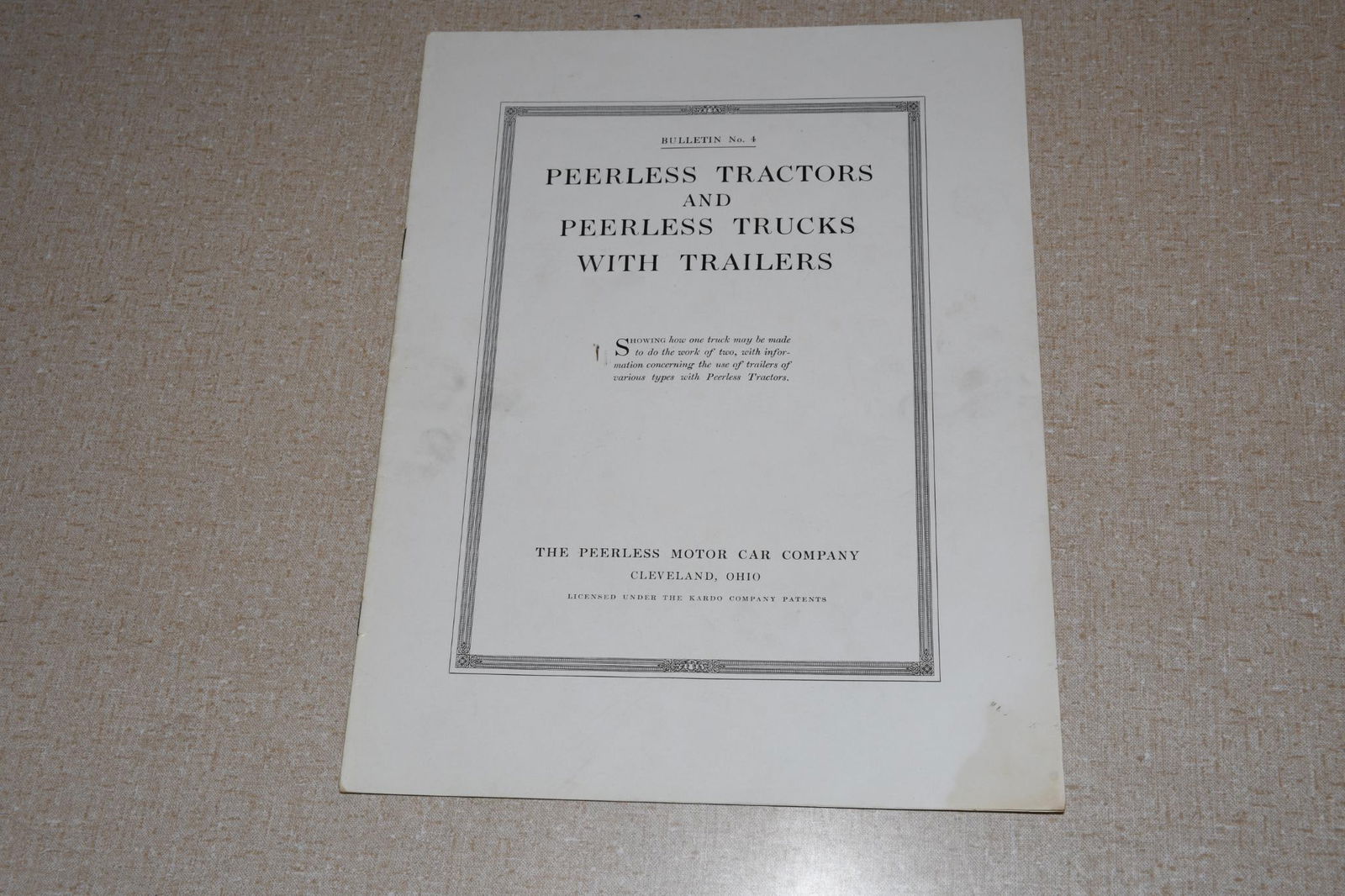 1911-1914 Peerless Tractors & Trucks With Trailers Dealer Sales Brochure Rare (1 of 5)