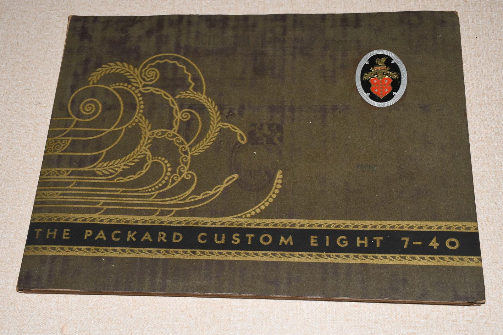 1930 Packard Custom Eight 7-40 Models RARE ORIGINAL Portfolio Color Dealer Cards (1 of 8)