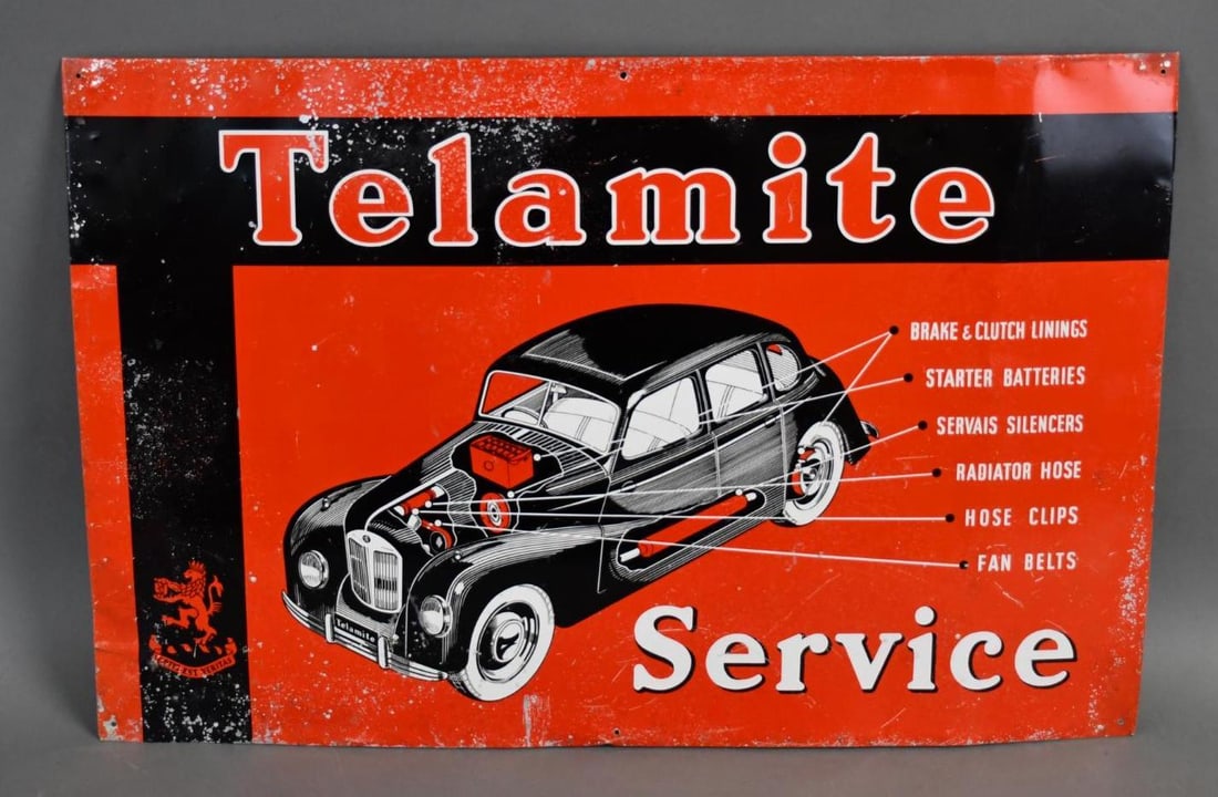 Telamite Service w/ Car Graphic Metal Sign (1 of 5)