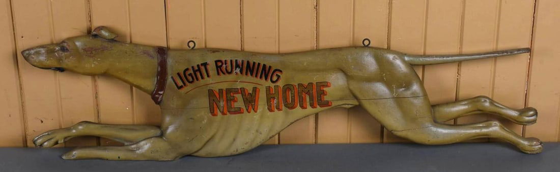Light Running New Home Figural Wood Trade Advertising Sign (TAC) (1 of 7)