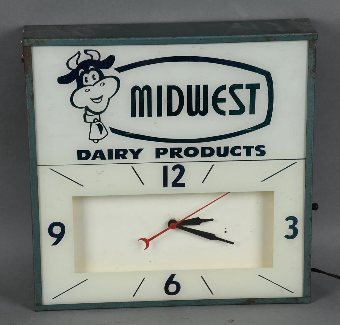 Midwest Dairy Products w/Logo Lighted Clock (1 of 4)