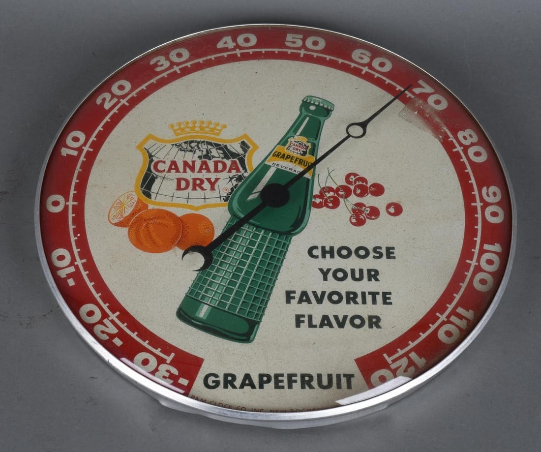Canada Dry "Choose Your Favorite Flavor" Round Thermometer (1 of 3)