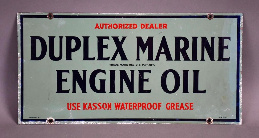 Duplex Marine Engine Oil SST sign (TAC) (1 of 3)