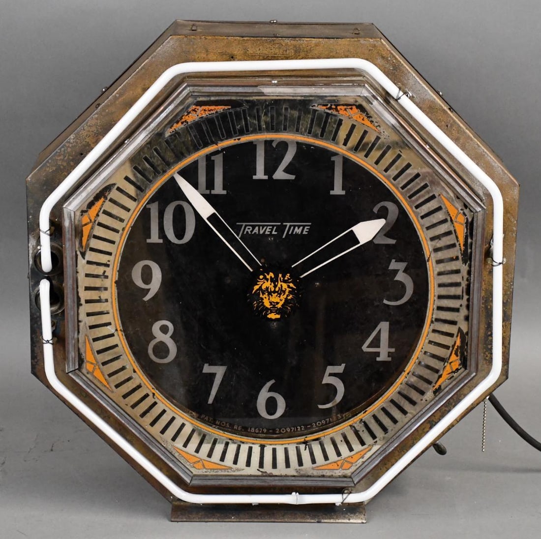 Travel Time Neon Spinner Clock (1 of 6)