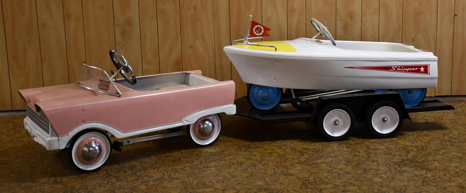 Murray Restored Pedal Car, Pedal Boat & Homemade Trailer (1 of 15)