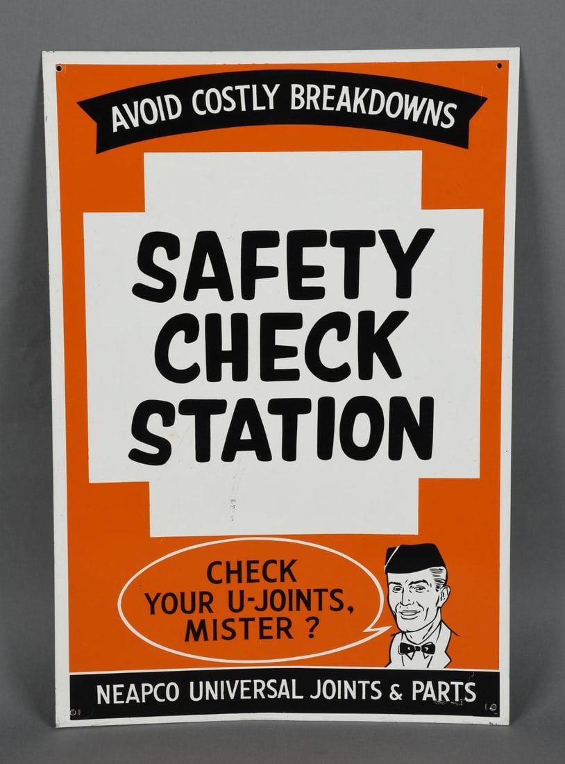 Neapco Universal Joints "Safety Check Station" Metal Sign (TAC) (1 of 4)