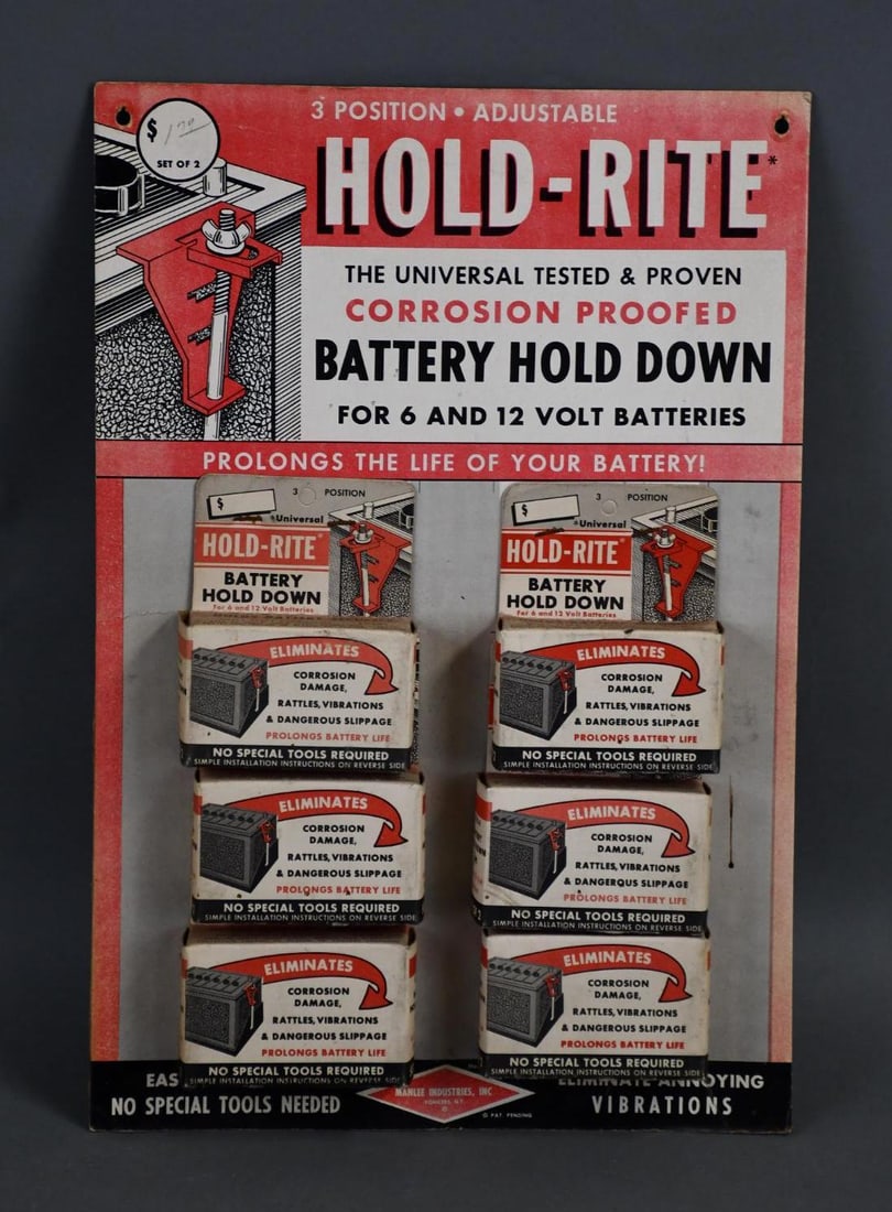 Hold-RIte Battery Hold Down Cardboard Display w/Product (1 of 4)
