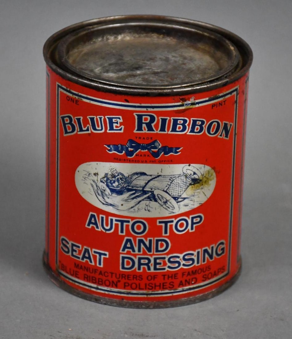 Blue Ribbon Auto Top & Seat Dressing One Pint Metal Can (1 of 3)